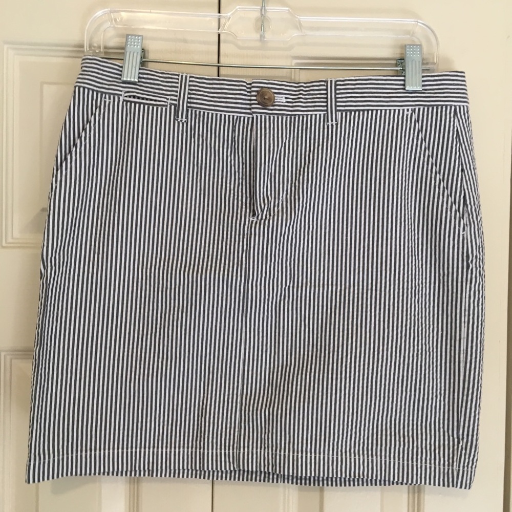 GAP NAVY+WHITE SKIRT